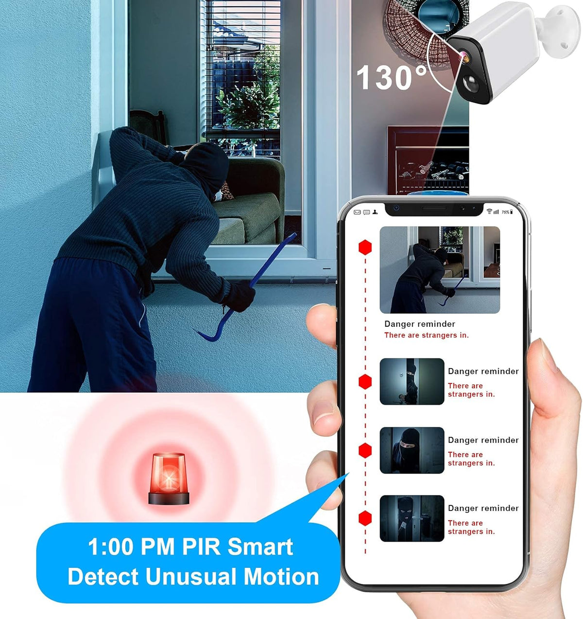 Wireless Rechargeable Battery Powered 1080P WiFi Outdoor Security Camera B47058