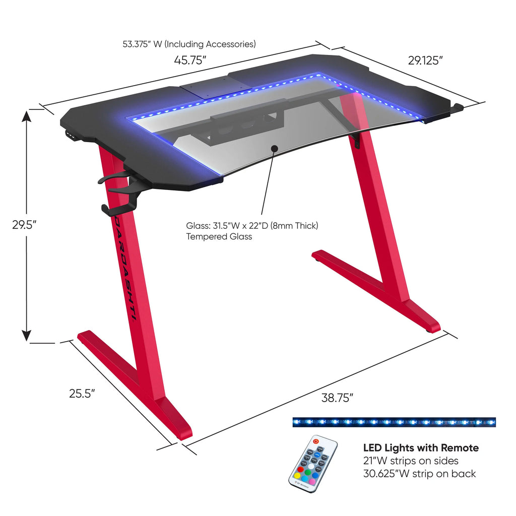 Ruby Red Gaming Desk A190059