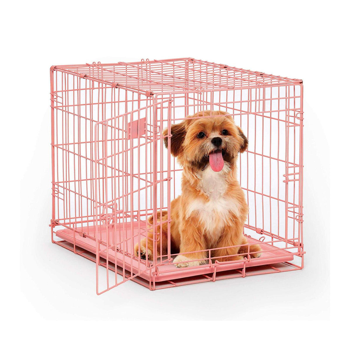 Pink Single Door Dog Crate C3763