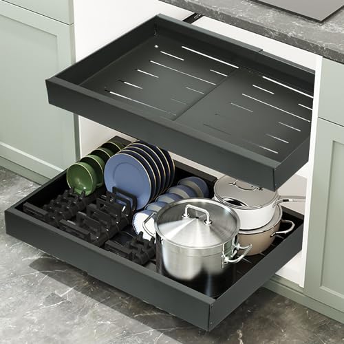 Gray Expandable Heavy Duty Slide Out Drawers B829761