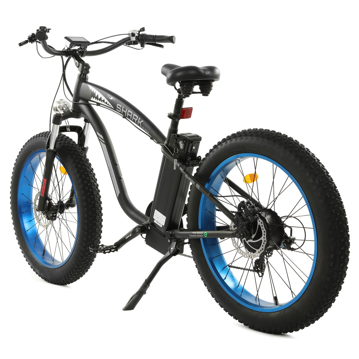 26 × 4" Fat Tire Electric Bike 750 W 7 Speeds Black Removable Lithium Battery 48 V 12.5 Ah Pedal Assist G32914