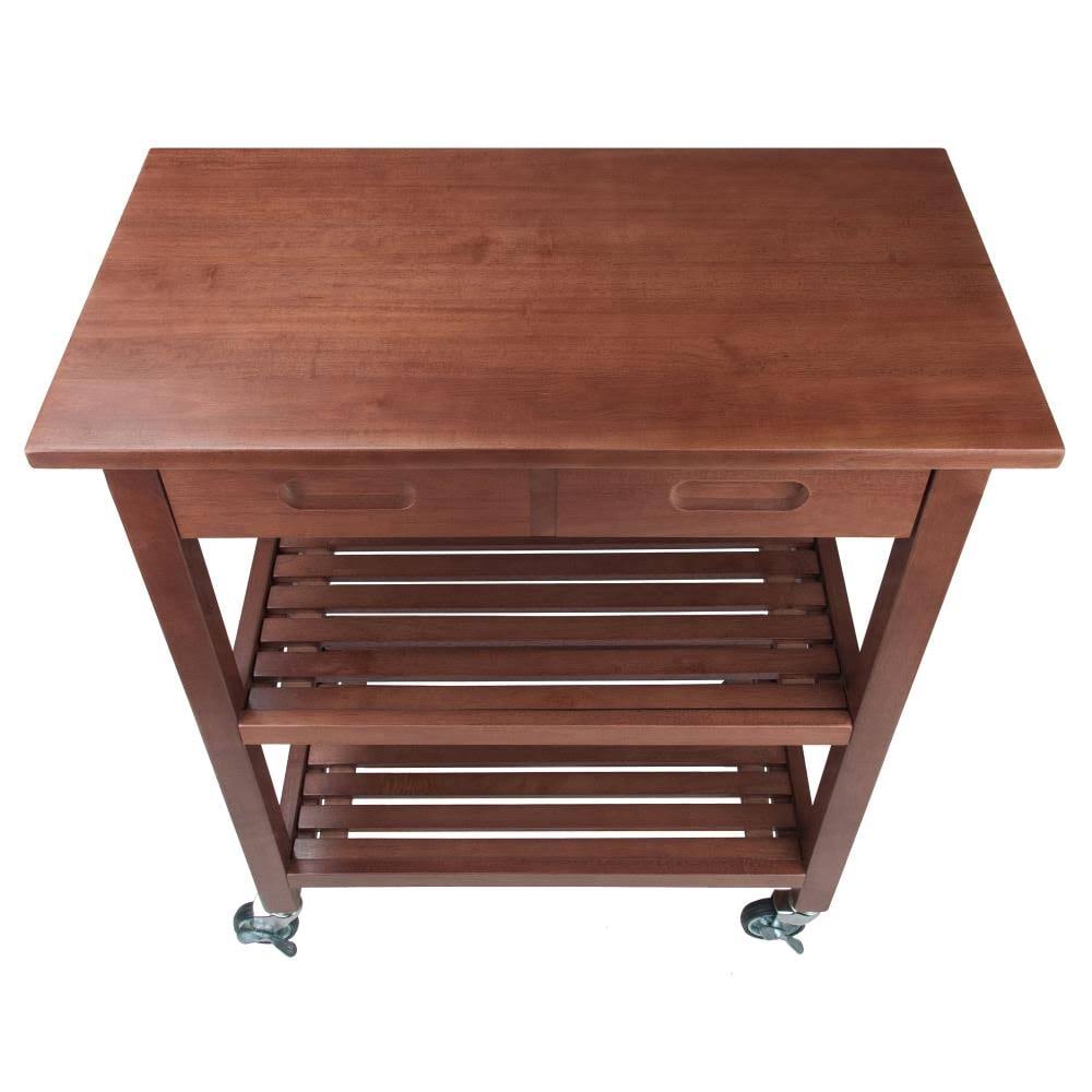 Walnut Kitchen Cart with Drop Leaf Y29710