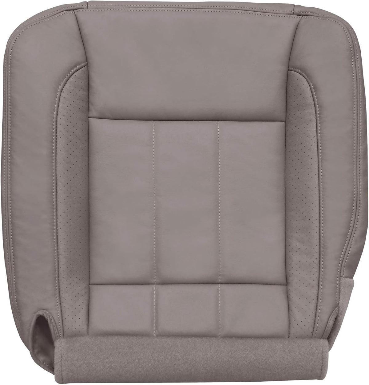 Driver Bottom Perforated Leather Seat Cover Khaki Tan O8430