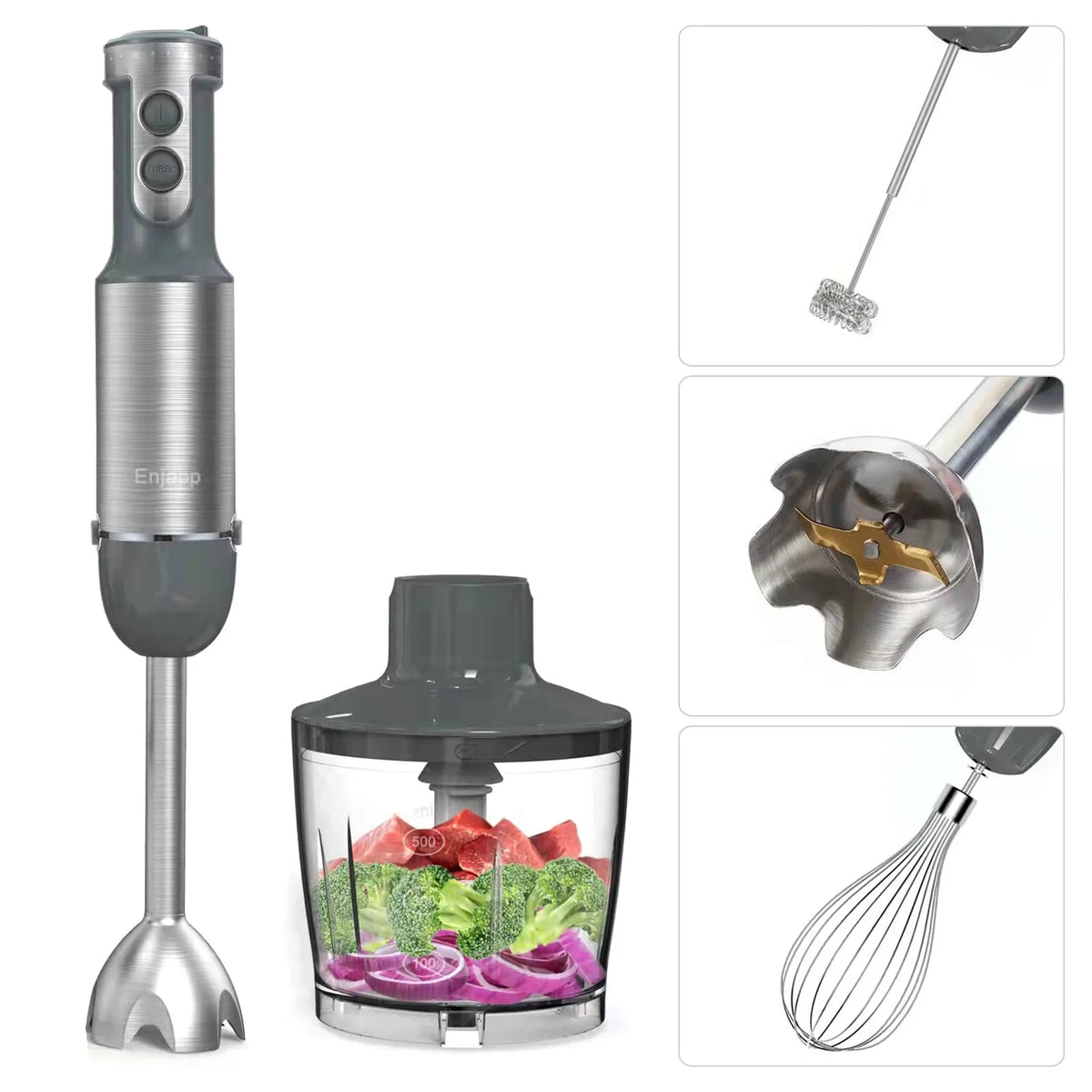 5-in-1 Hand Blender with Adjustable Speeds R482