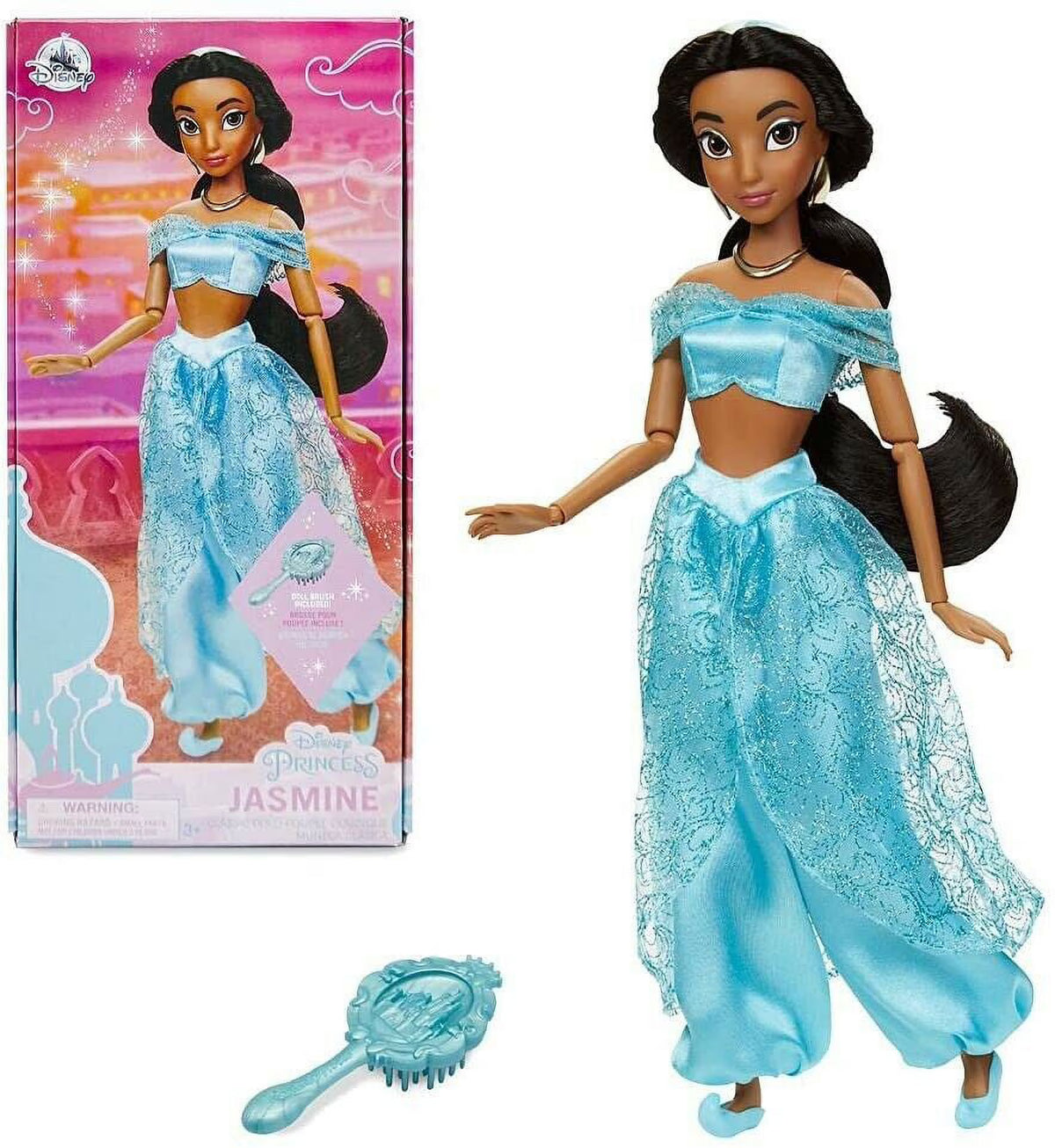Princess Jasmine 12” Doll & Brush Hairbrush Figure I991091