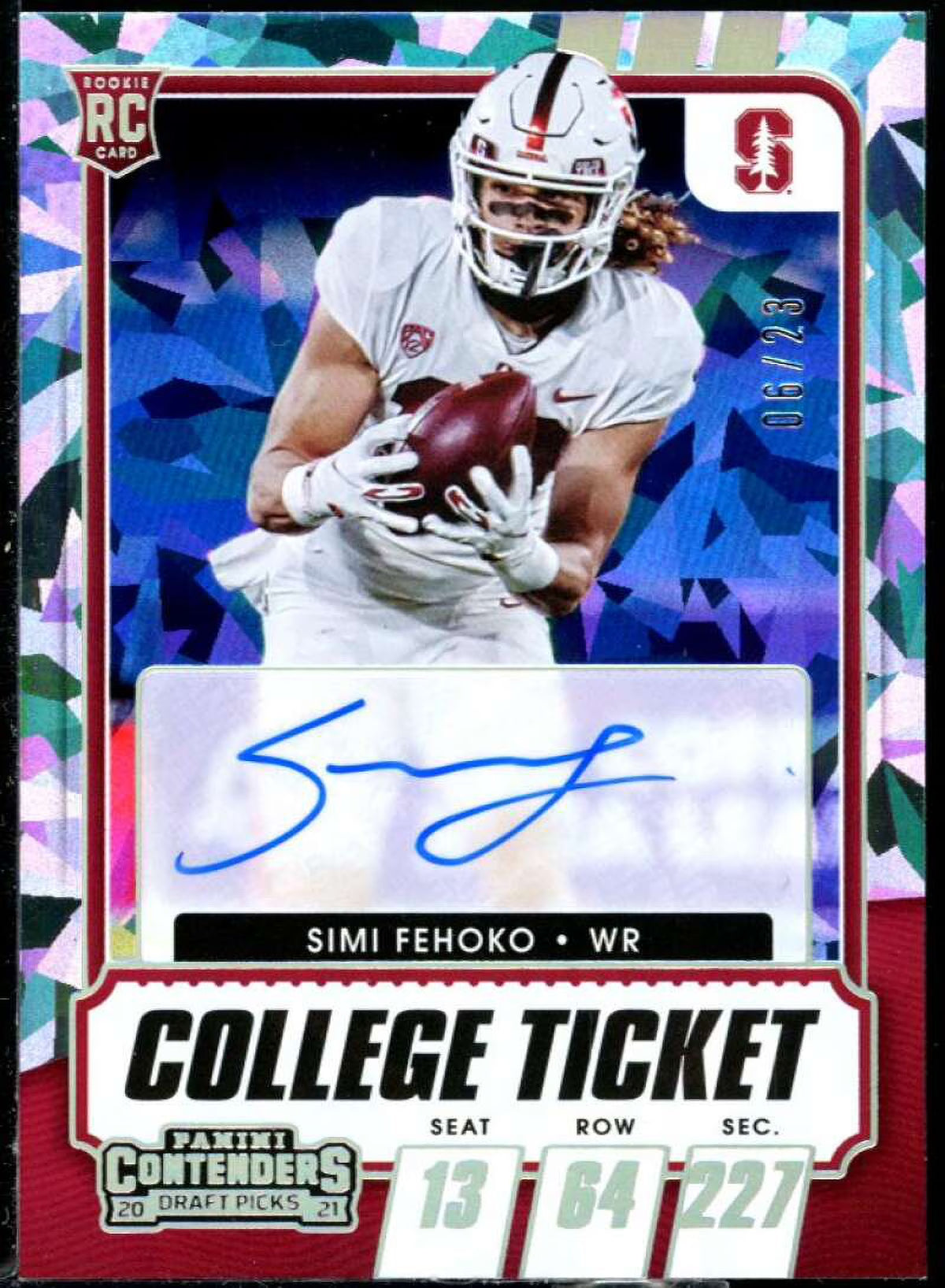 2021 Panini Contenders Draft Picks Cracked Ice Card #253 J957