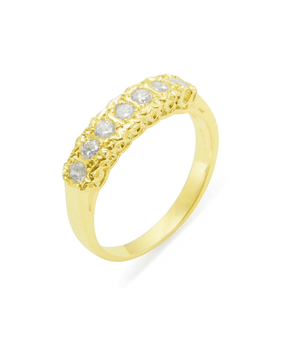 14k Yellow Gold Natural Diamond Eternity Ring K777