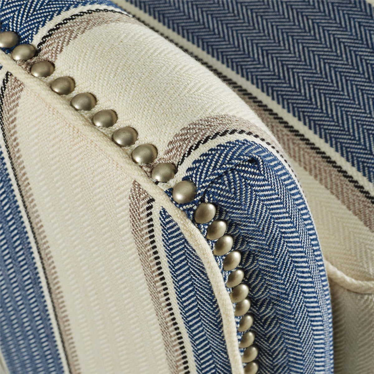 Striped Blue/White Accent Chair P2818