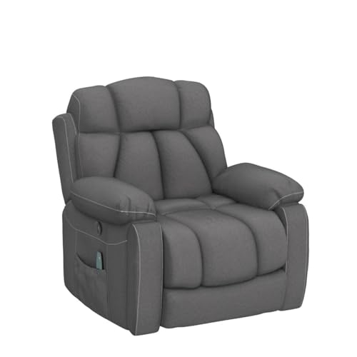 Light Gray Power Lift Recliner Chair with Massage and Heat L7461