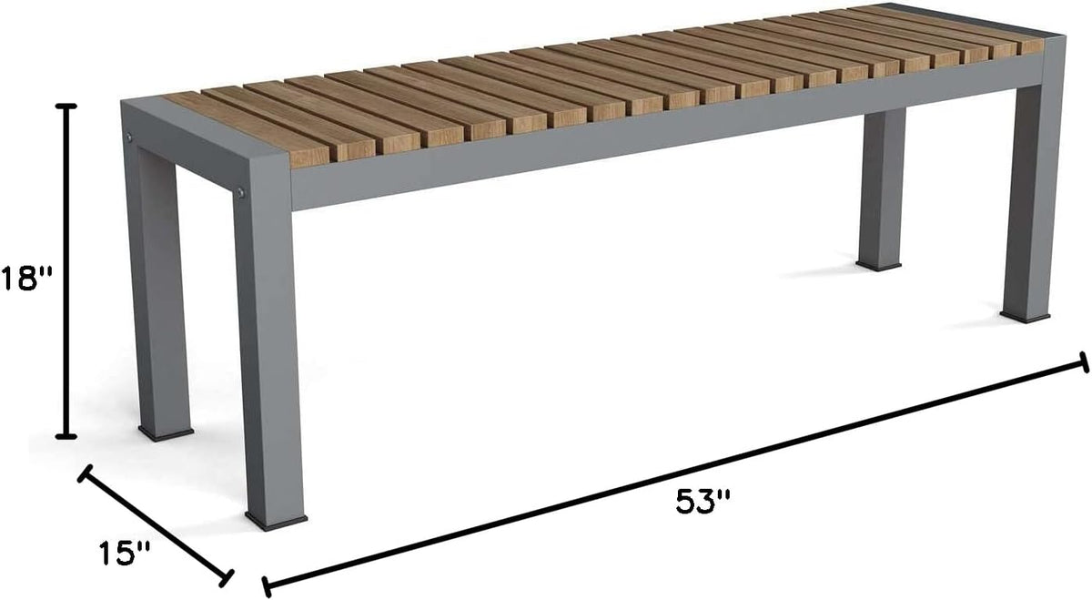 Brown 3-Seater Outdoor Bench W381685