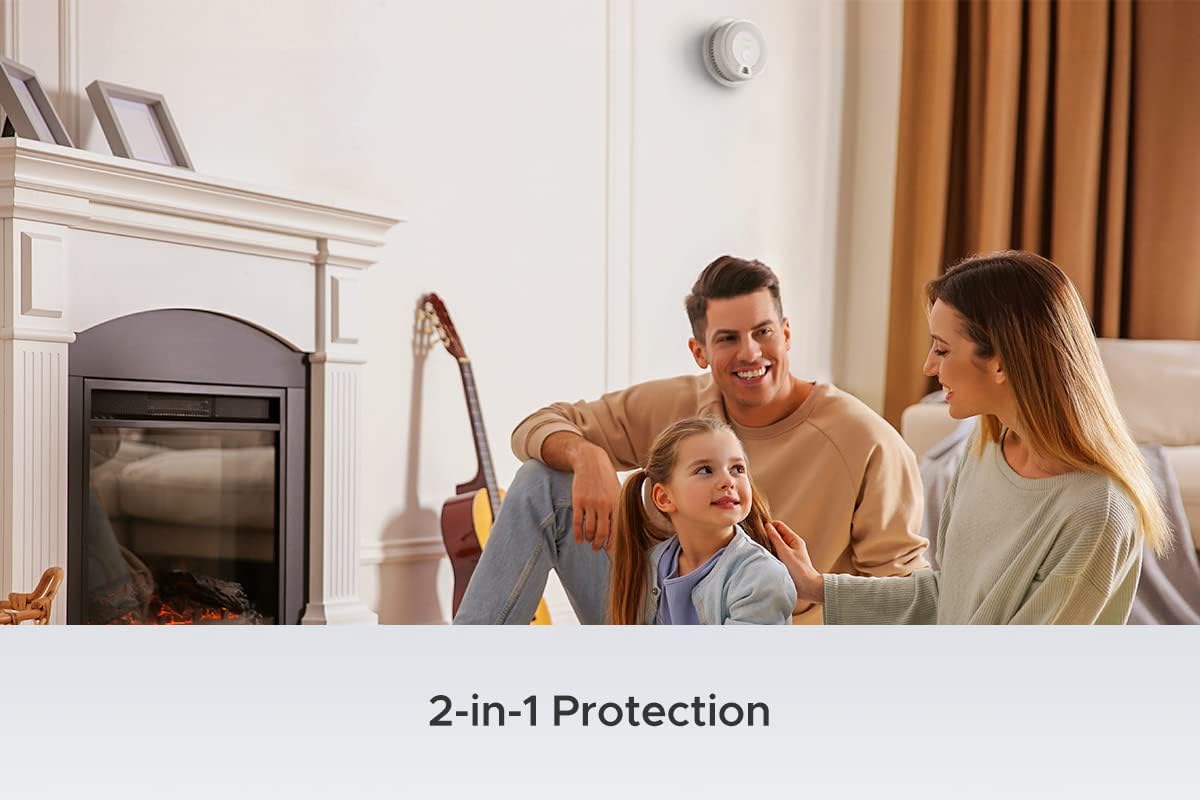 Wireless Interconnected Combination Smoke and Carbon Monoxide Detector, 10-Year Battery, Pack of 3 Q396
