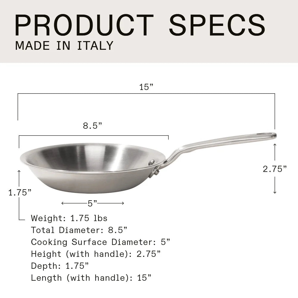 8-inch Stainless Steel Frying Pan A8326