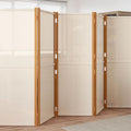 Cream White Acacia Wood Room Divider Y34564