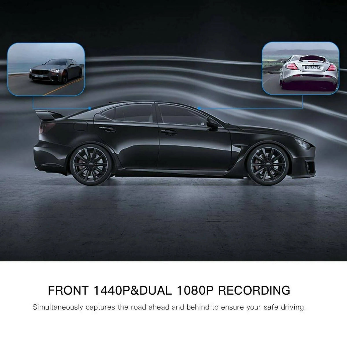 1440p Dual Dash Cam FHD Front and Rear Camera F985