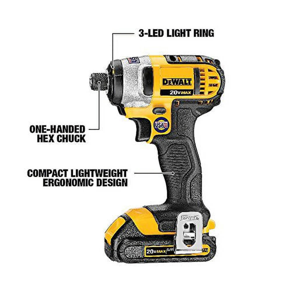 20V MAX Cordless Drill Driver Impact Driver Combo Kit 1.3 Ah Lithium Ion U54773
