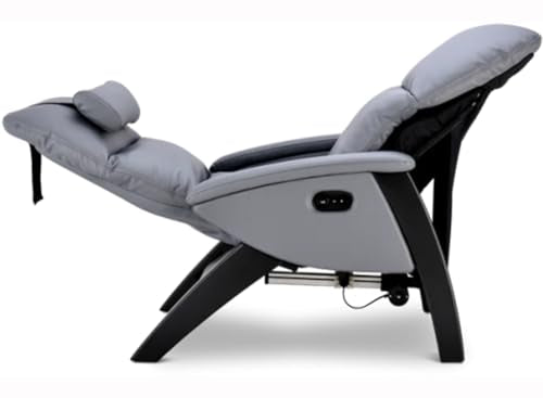 Grey Dual Power Zero Gravity Recliner Chair with Heat and Air Massage D22462