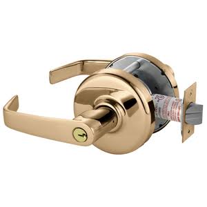 Bright Bronze Clear Coated Cylindrical Lock K2519