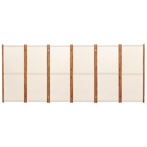 Cream White Acacia Wood Room Divider Y34564