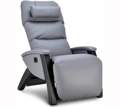 Grey Dual Power Zero Gravity Recliner Chair with Heat and Air Massage D22462