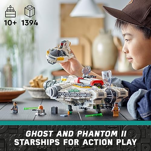 LEGO Star Wars Ghost & Phantom II Playset with 2 Buildable Starships and 5 Figures K990641