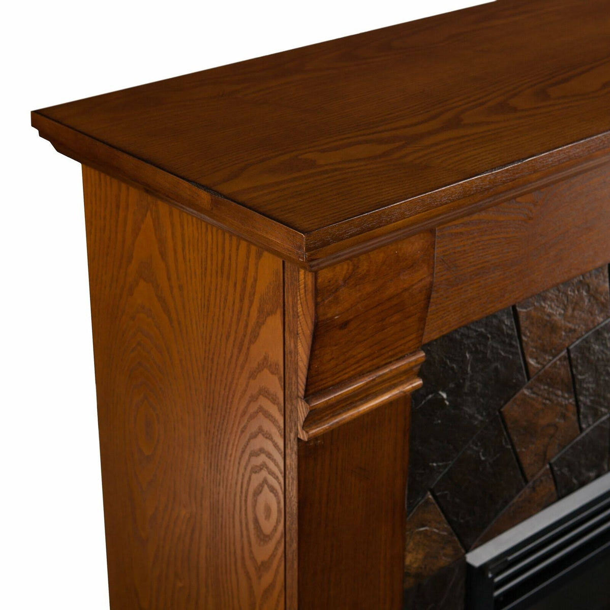 Salem Antique Oak Electric Fireplace O128719