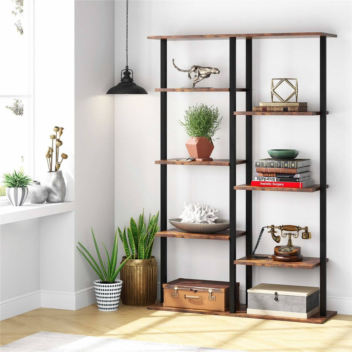 5-Tier Brown Bookcase P8571