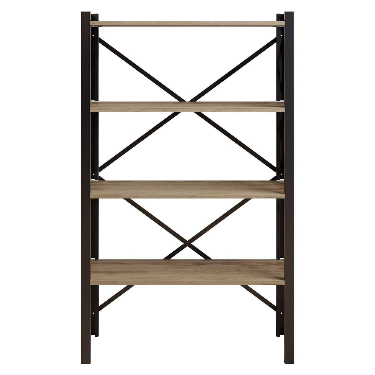 Tall Metal Wood Accent Bookcase L778