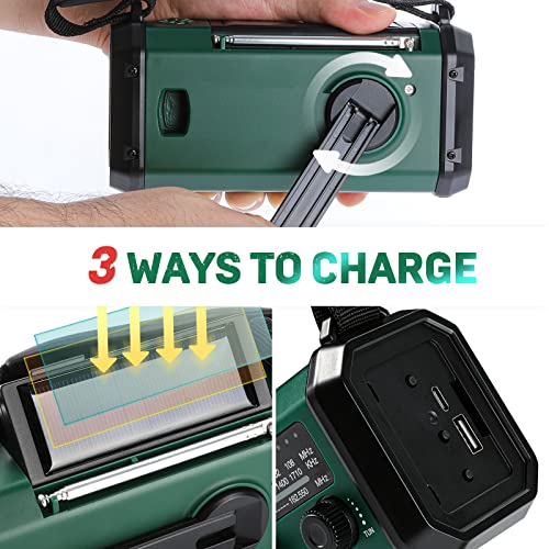 10000mAh Emergency Weather Radio with Power Bank R677