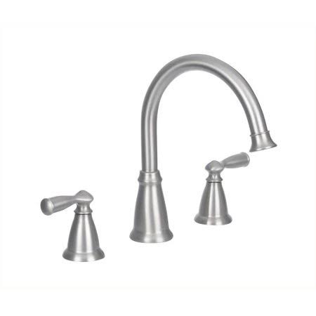 Spot Resist Brushed Nickel High Arc Roman Tub Faucet W762