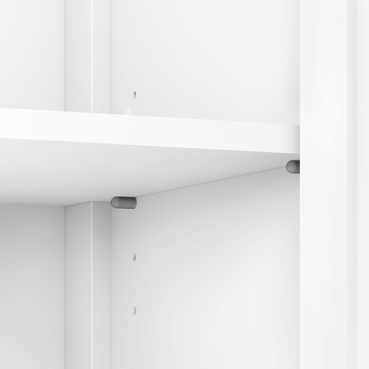 Pure White Storage Cabinet with Doors F1331