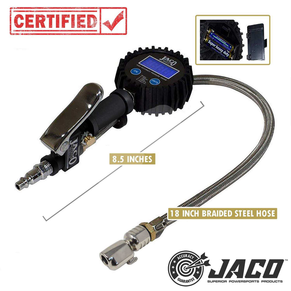 Digital Tire Inflator with Pressure Gauge W128