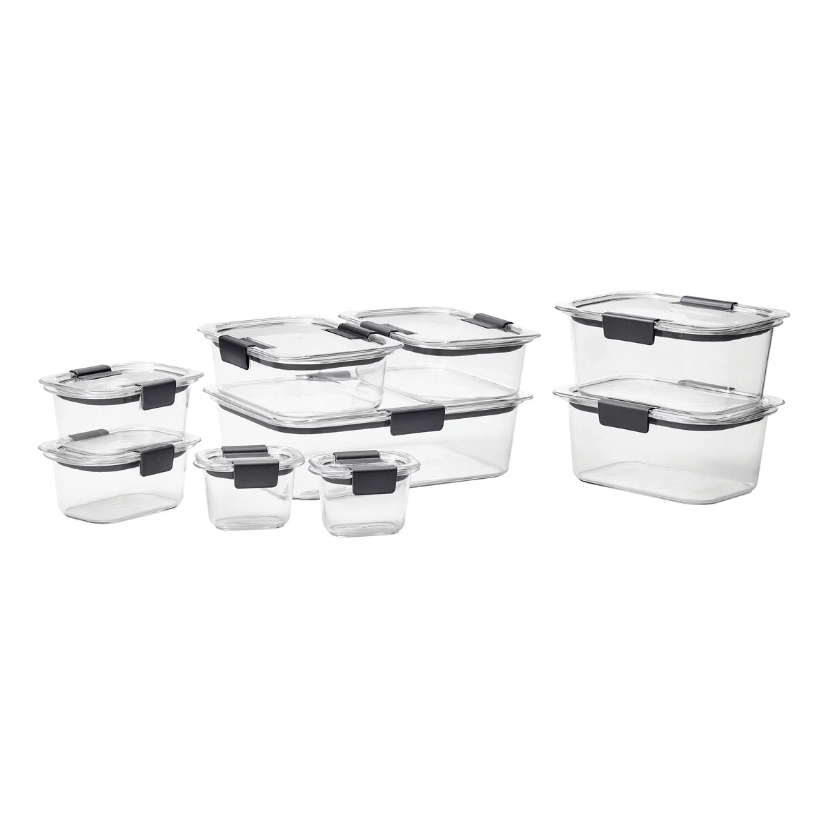 18 Piece Clear Tritan Plastic Food Storage Containers A897