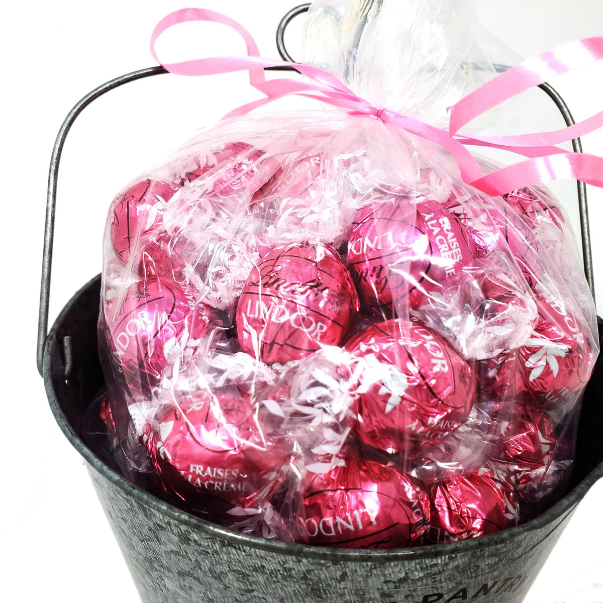 Decorative Planter with 2 lbs Strawberry Cream Candy Truffles Gift Set approx 75 pcs O77147