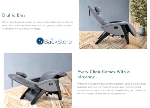 Grey Dual Power Zero Gravity Recliner Chair with Heat and Air Massage D22462