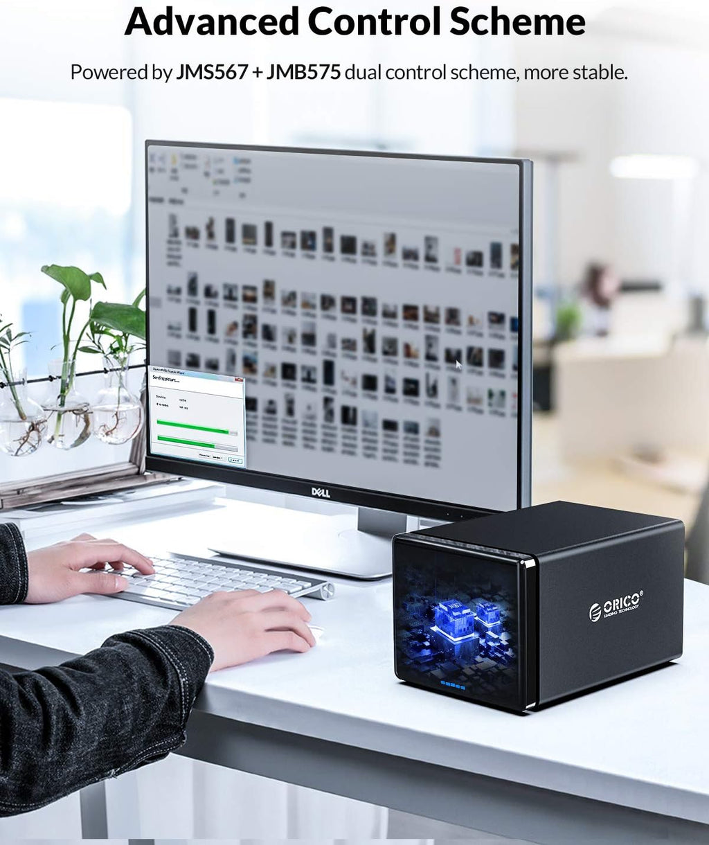 4 Bay HDD Raid Enclosure USB External Hard Drive Enclosure Aluminum SATA III Disk Storage Case Q857