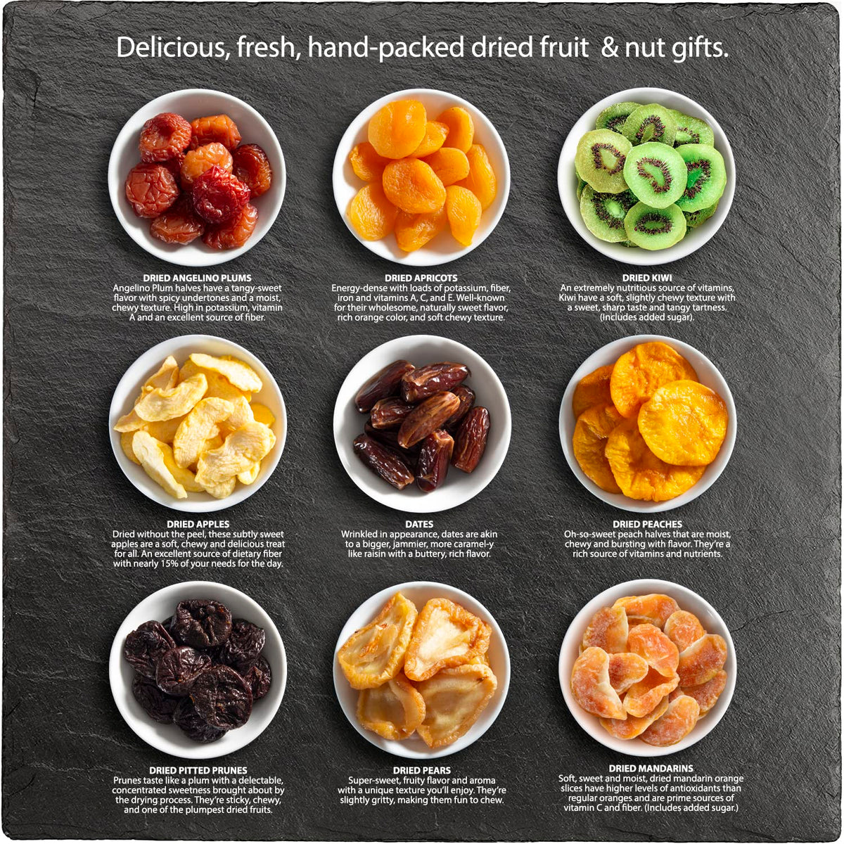 Dried Fruit Deluxe Tray Basket Arrangement P251