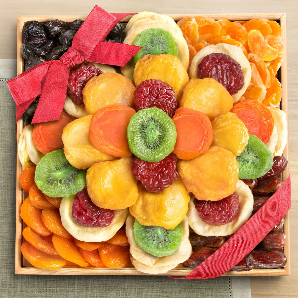 Dried Fruit Deluxe Tray Basket Arrangement P251