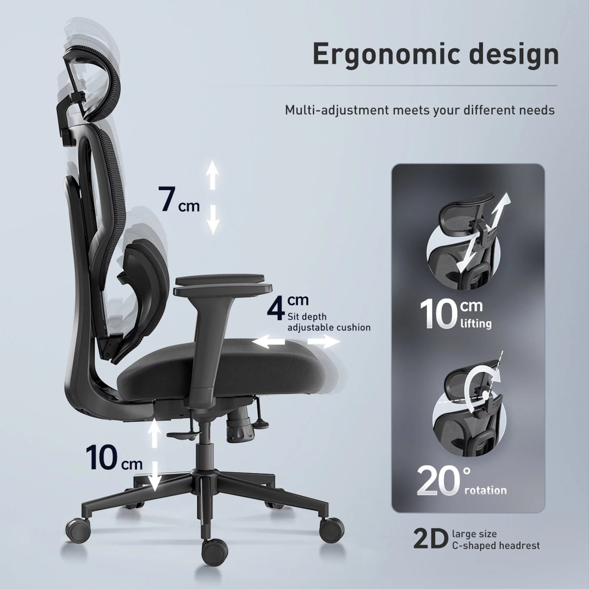 Black Ergonomic Mesh Office Chair X211