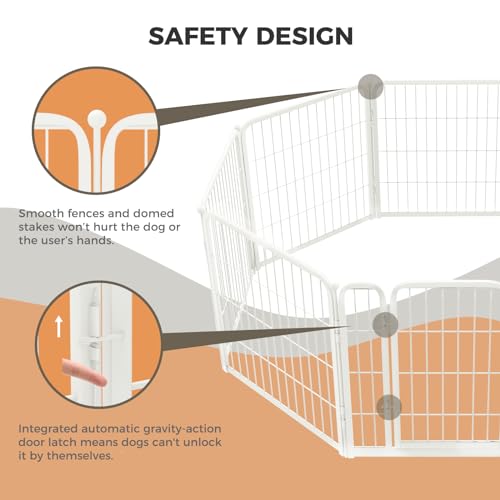 40" White Dog Playpen P226