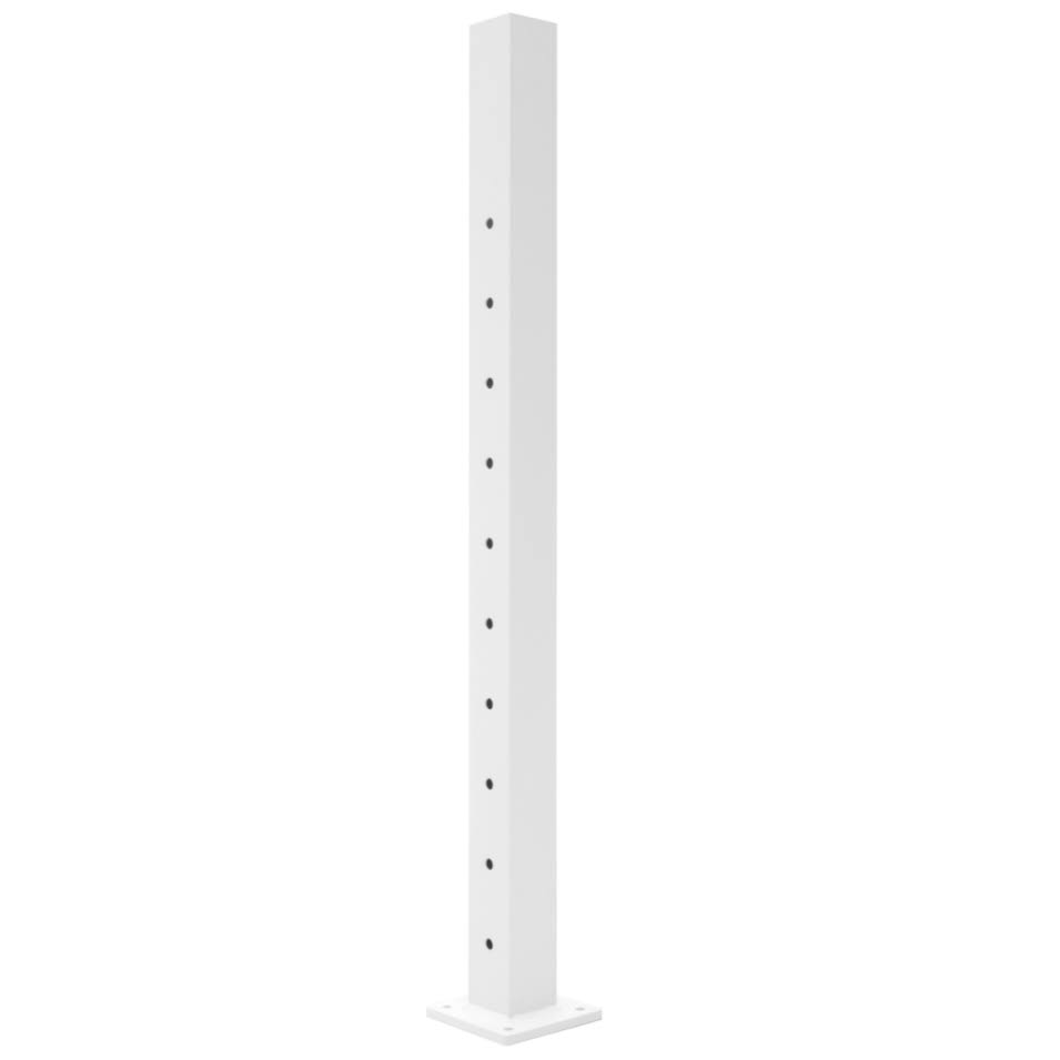 Textured White Stair Middle Post R3705
