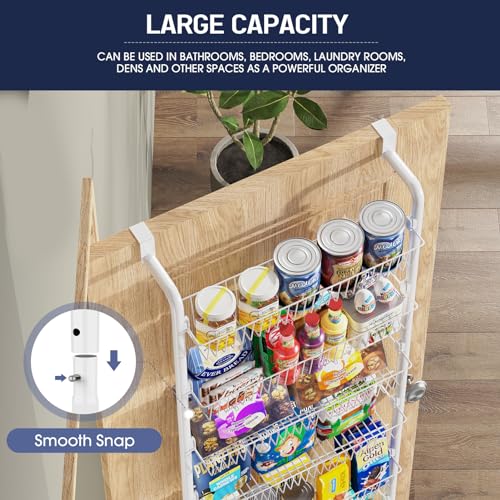 Black 6-Tier Metal Over The Door Pantry Organizer X74115