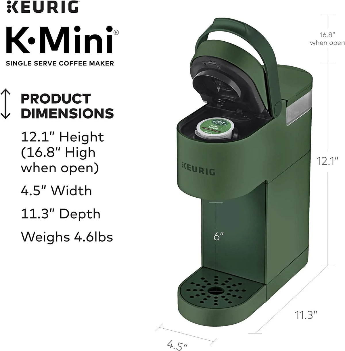 Single Serve Coffee Maker, Black K3526