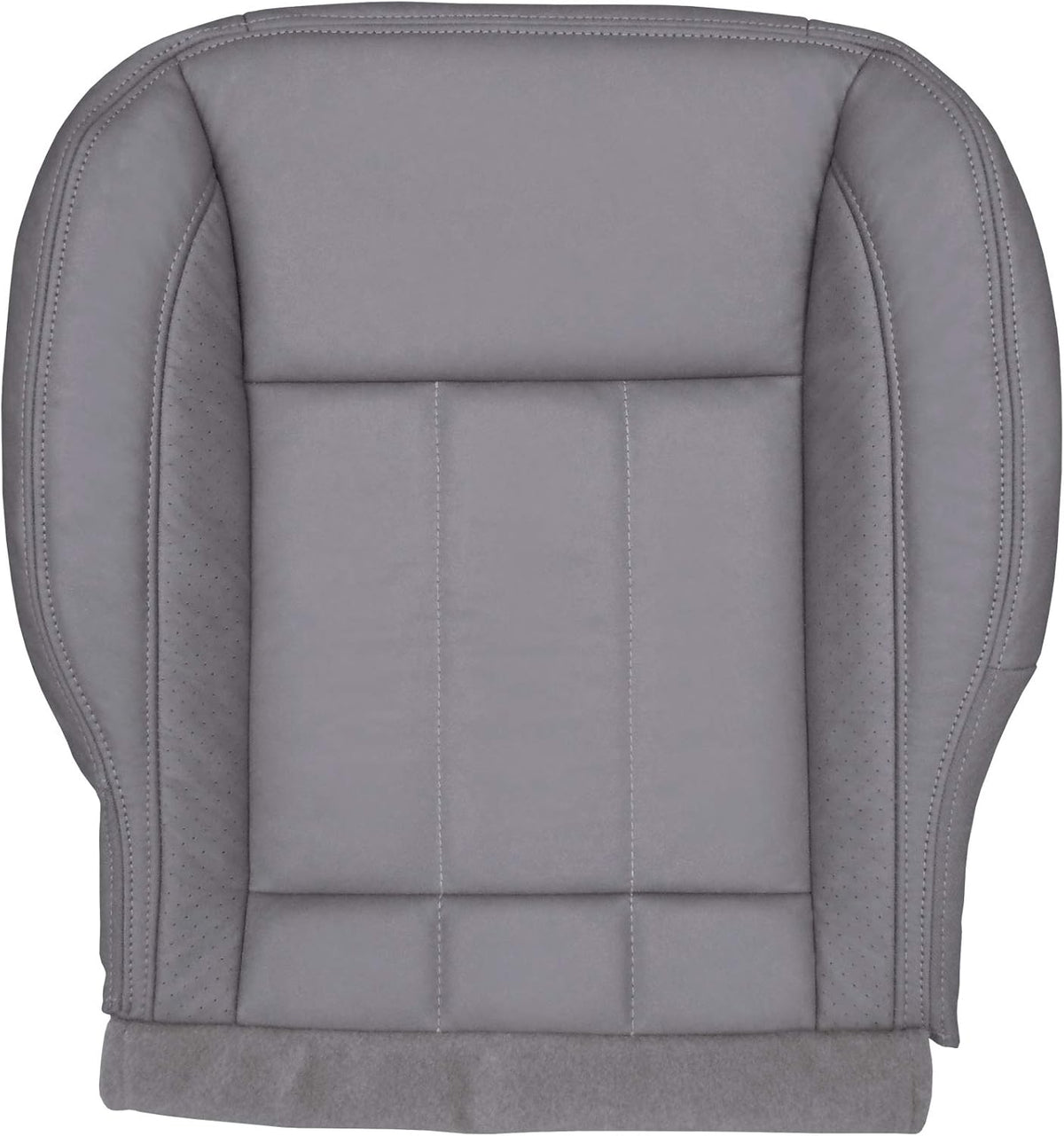 Driver Bottom Perforated Leather Seat Cover Khaki Tan O8430