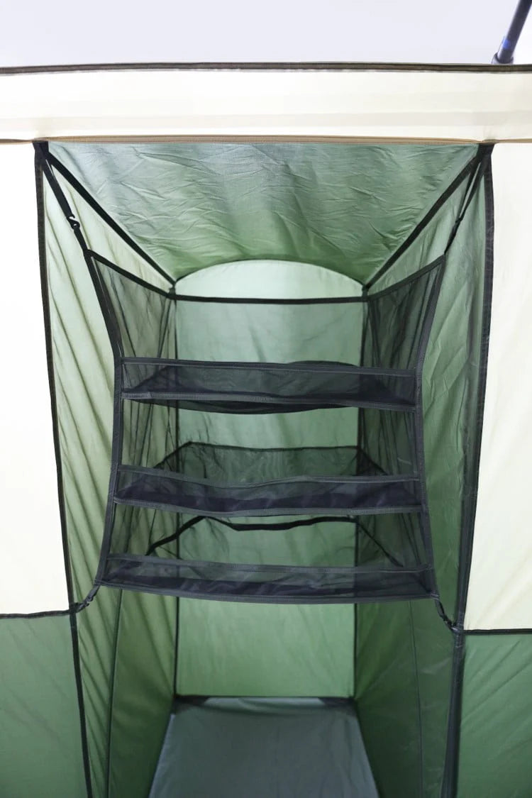 12 Person 3-Room Cabin Tent Green A87045