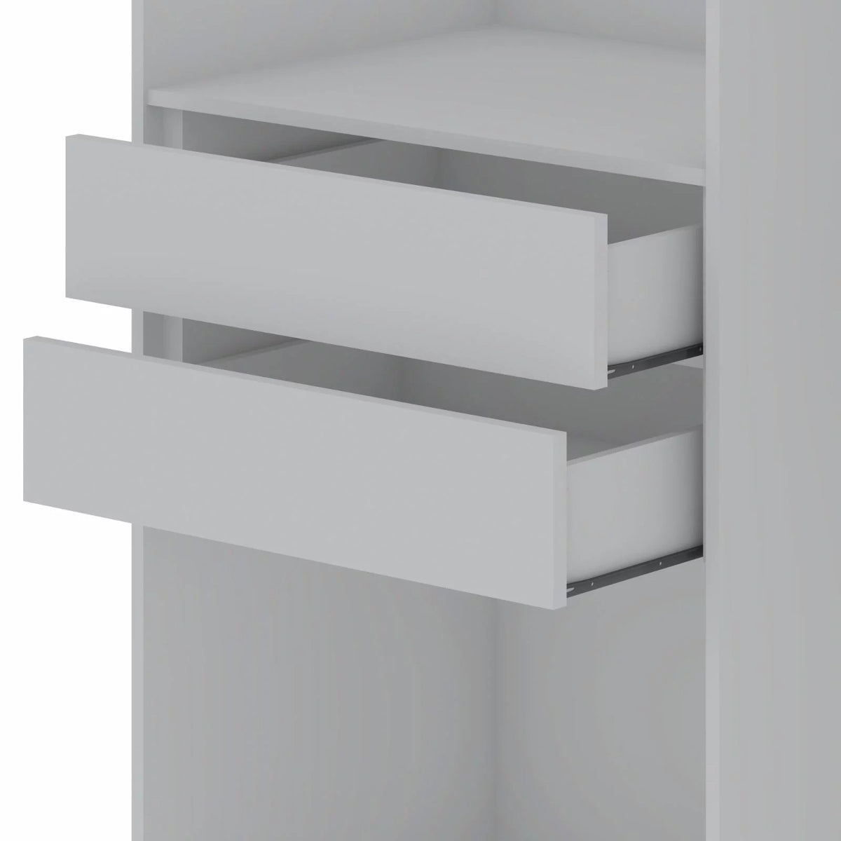 White Wood Wardrobe Armoire Closet F23929