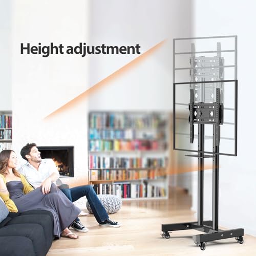 Mobile TV Stand with Wheels for 26-60 Inch Flat Curved TVs C293