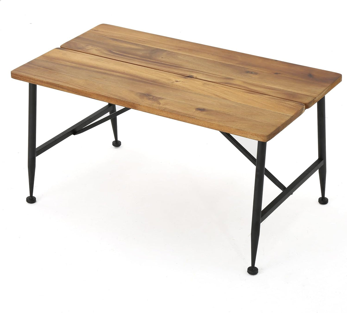 Industrial Acacia Wood Coffee Table with Iron Accents M9715