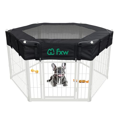 Black 24 Inch 8 Panel Heavy Duty Dog Playpen T201