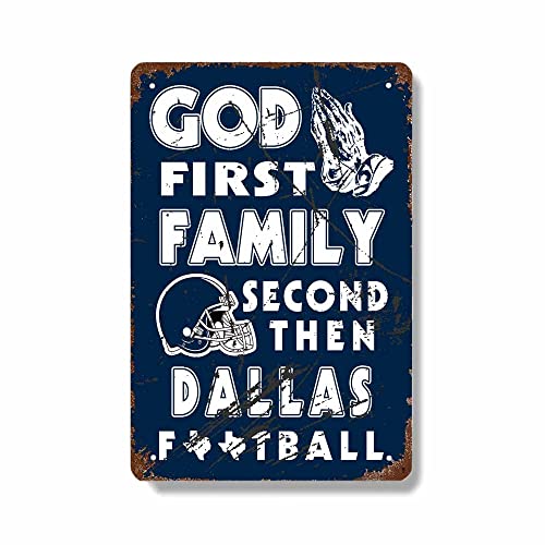 Metal Football Tin Sign 8x12in L7139