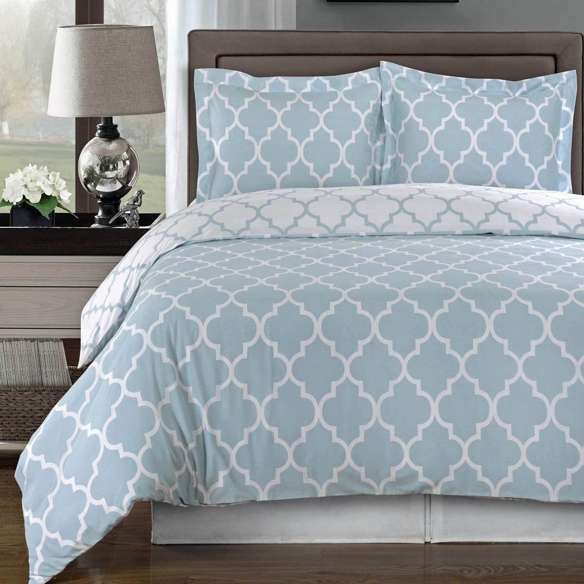 3-Piece Full / Queen Cotton Comforter Cover Set S301